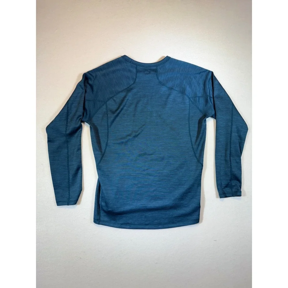 The North Face Mens Long Sleeve FlashDry Top Athletic Shirt Blue Large